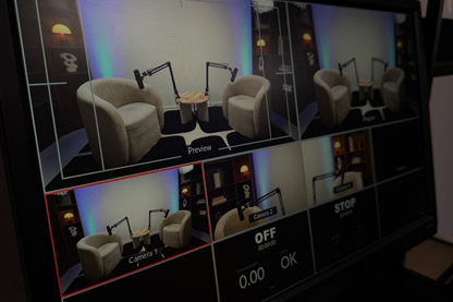 Podcast Studio Living Room Style